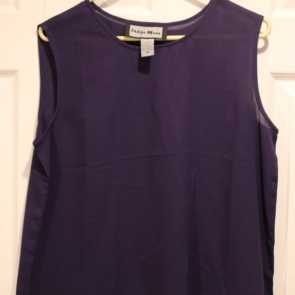 NWOT- Indigo Moon, 2 piece blouse/tank, size medium - Picture 3 of 11